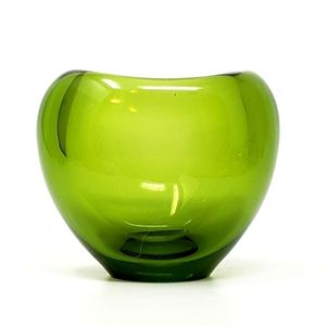 Holmegaard Heart Shaped May Green (Rare) Vase